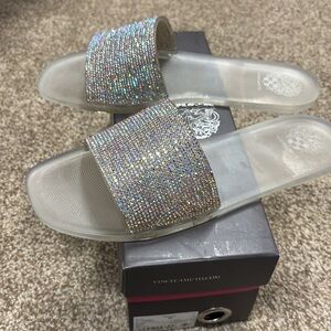 Vince Camuto Clear Jelly Slide Sandals - 8